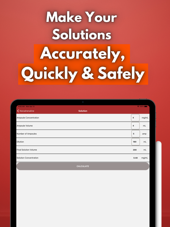 Drug Infusion in UCI Emergency iPad screenshot 6 - Medical app