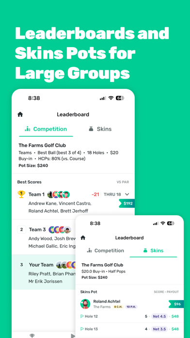 Leaderboard Golf, Inc. Screenshot