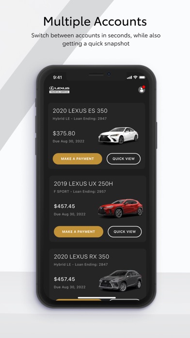 Lexus Financial Services Screenshot
