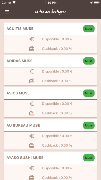 Muse Privilèges Screenshot