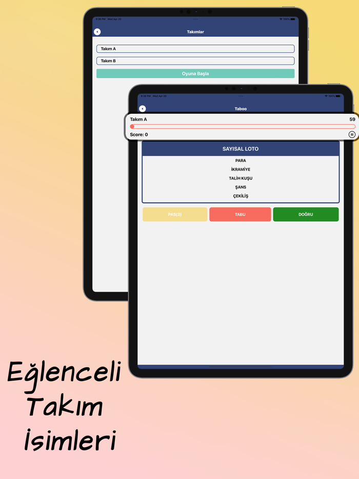 Tabu  Anlat Bakalım Oyunu