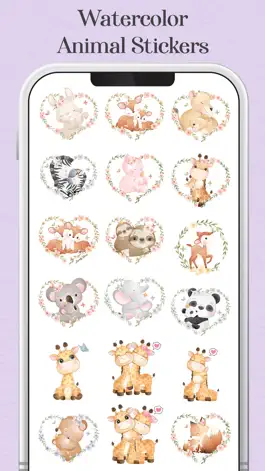 Game screenshot WaterColor Animals Stickers apk