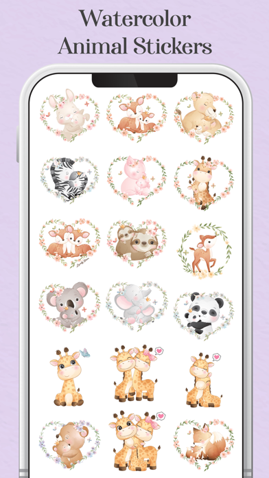 WaterColor Animals Stickers Screenshot