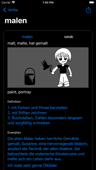 Deutsche Verben Screenshot