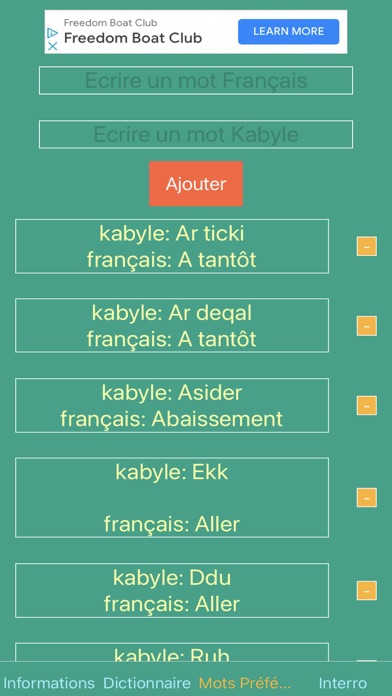 Dictionnaire Kabyle-Français Screenshot