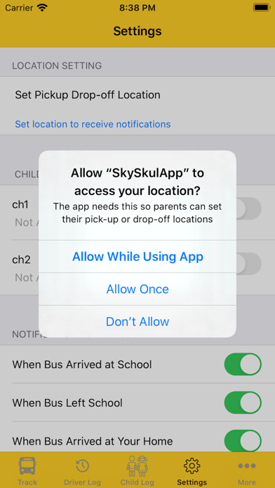 SparkIT School Bus Parent App Screenshot