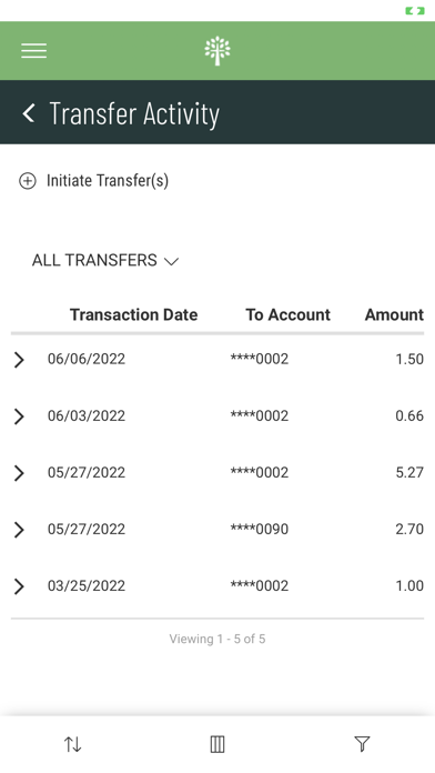 MyCCCU Premier Cash Management Screenshot