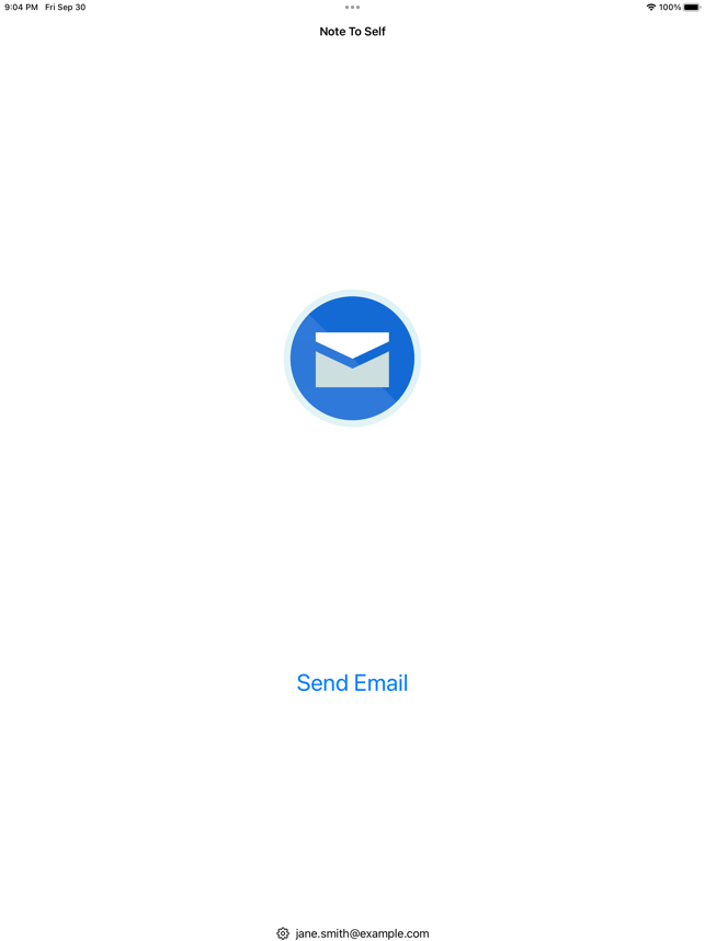 ‎Note To Self: quick self-email Screenshot