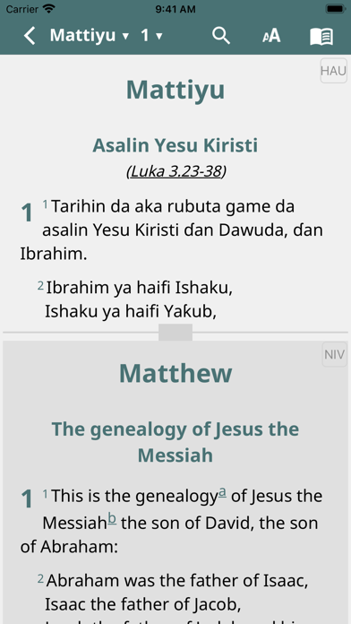 Hausa Contemporary Bible Screenshot