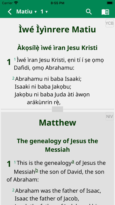 Yoruba Contemporary Bible Screenshot