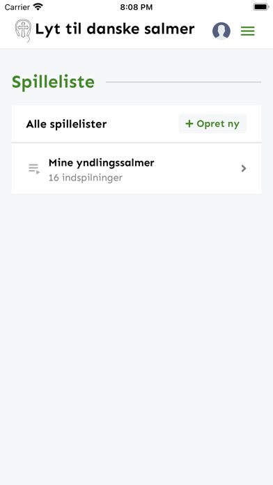 Lyt til danske salmer Screenshot