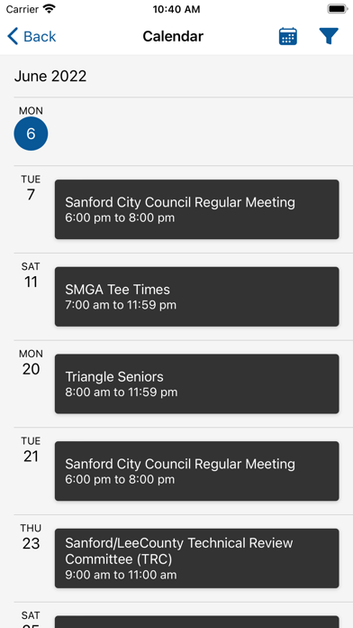 City of Sanford, NC Screenshot