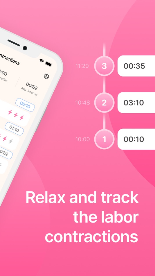 #2. Contraction timer, counter (iOS) 由: Viktoriia Sergeeva