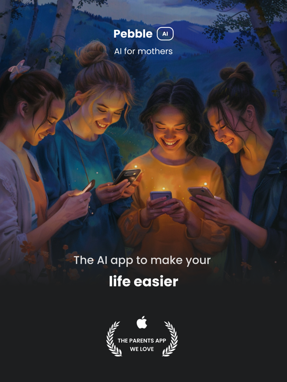 Pebble - AI for mothers iPad screenshot 1 - Productivity app