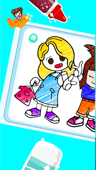 Glitter Doll Coloring Book Screenshot