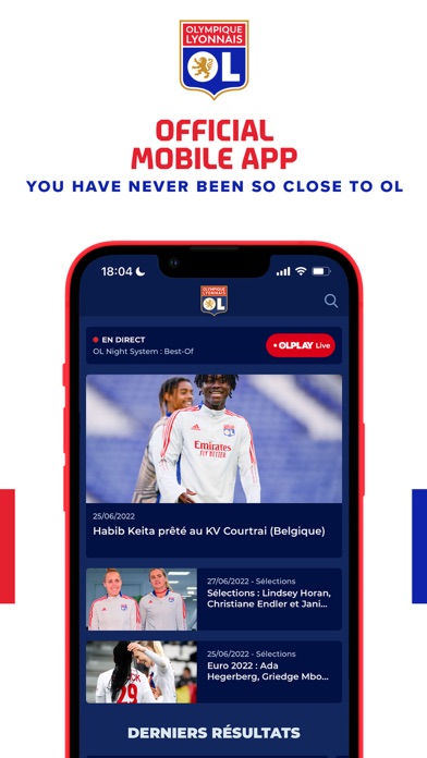 OLPLAY - Olympique Lyonnais Screenshot