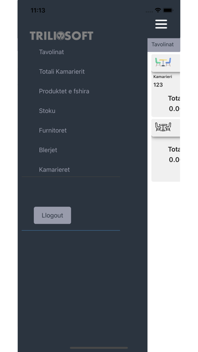 Triliosoft Restaurant Screenshot