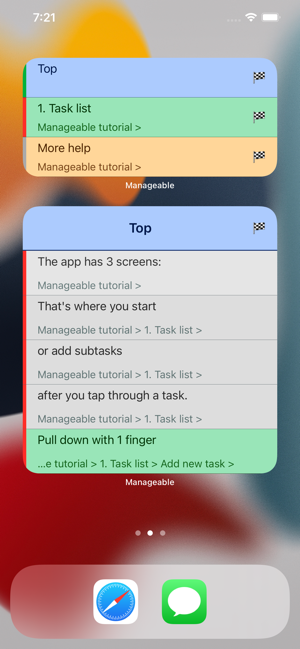 Manageable: Nested ToDo Lists Screenshot