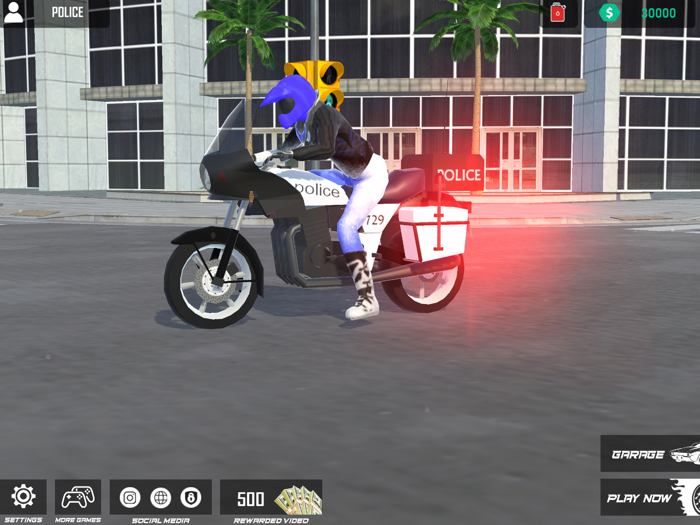 Police Motorcycle Drive Sim