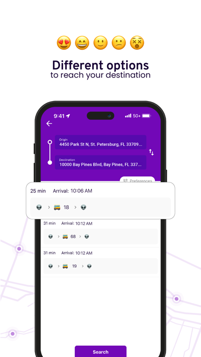 Muuf: Real-time Transit Screenshot