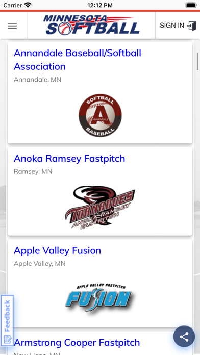 Minnesota Softball Screenshot