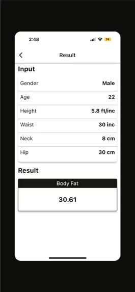 Game screenshot Army Fat Body Calculator hack