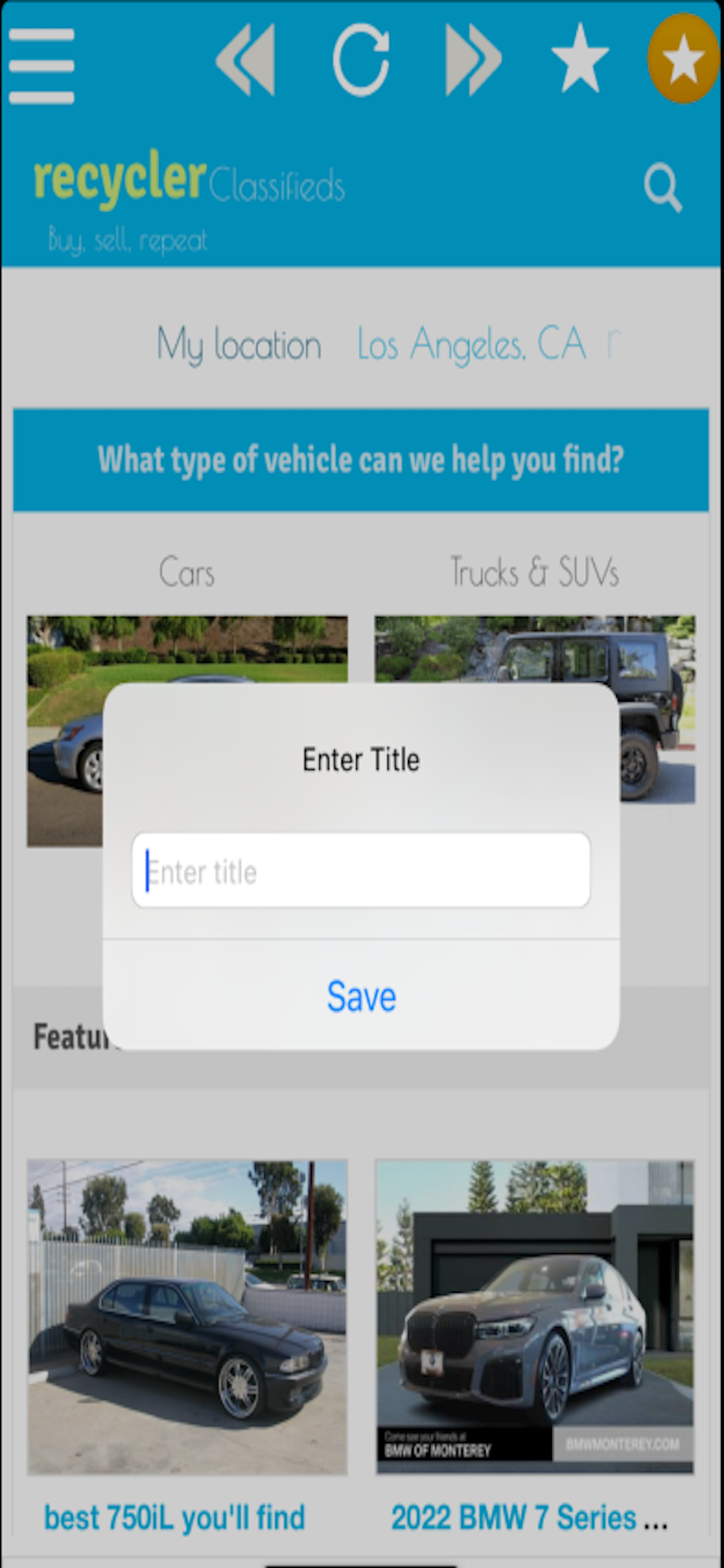 Recycler Classifieds