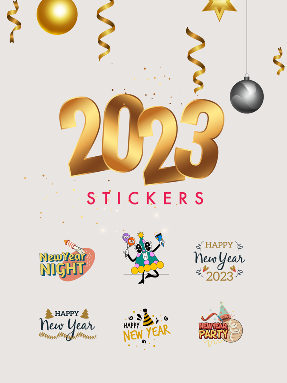 Screenshot #4 pour New Year 2023 Stickers!