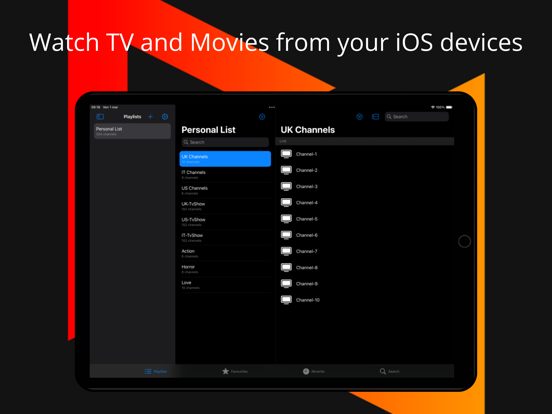 Streeme: IPTV Streaming iPad app afbeelding 3