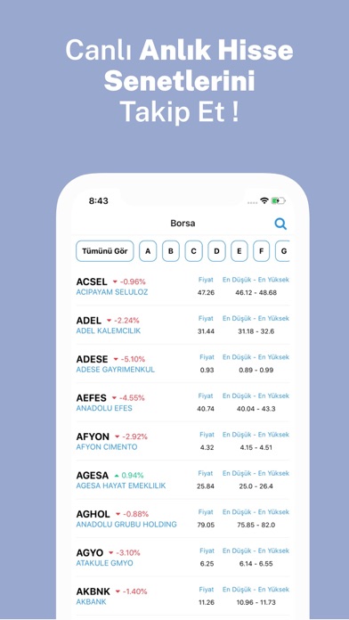 Canlı Borsa : Hisse Senedi Screenshot