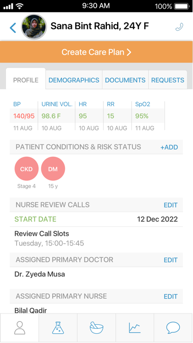 Reya Nephro CKD Remote Care Screenshot