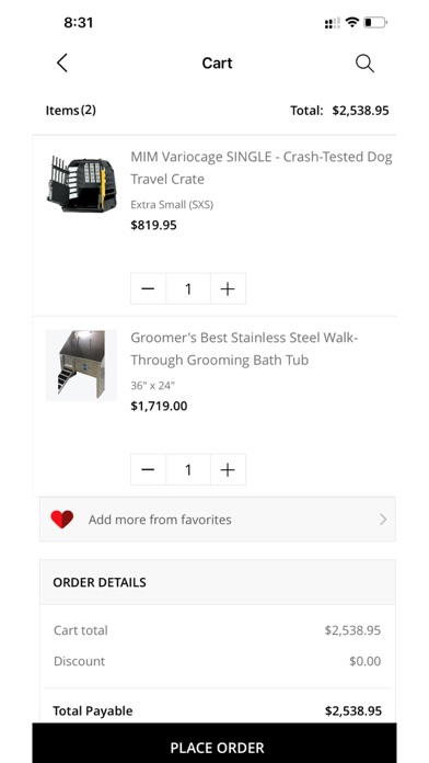 Pet Pro Supply Co. Screenshot