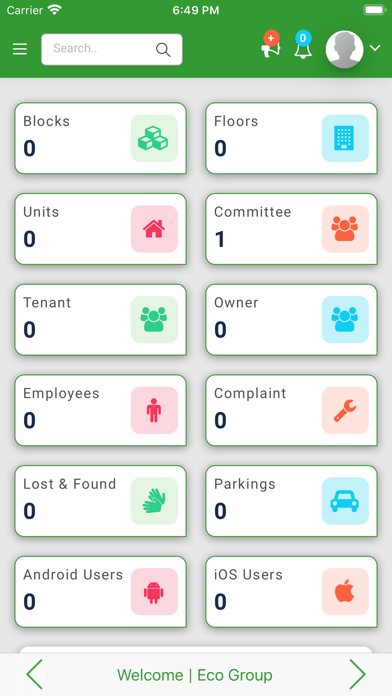 Admin ECO Group Screenshot