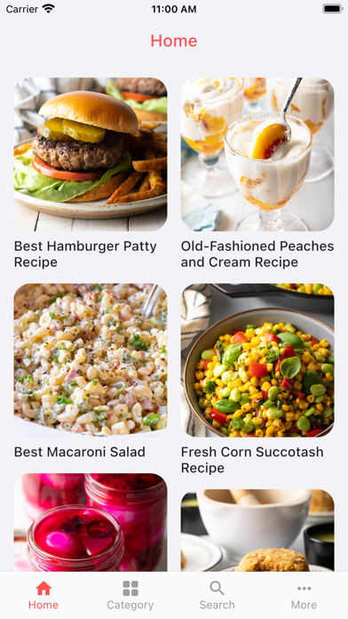 Foods and Recipes Screenshot