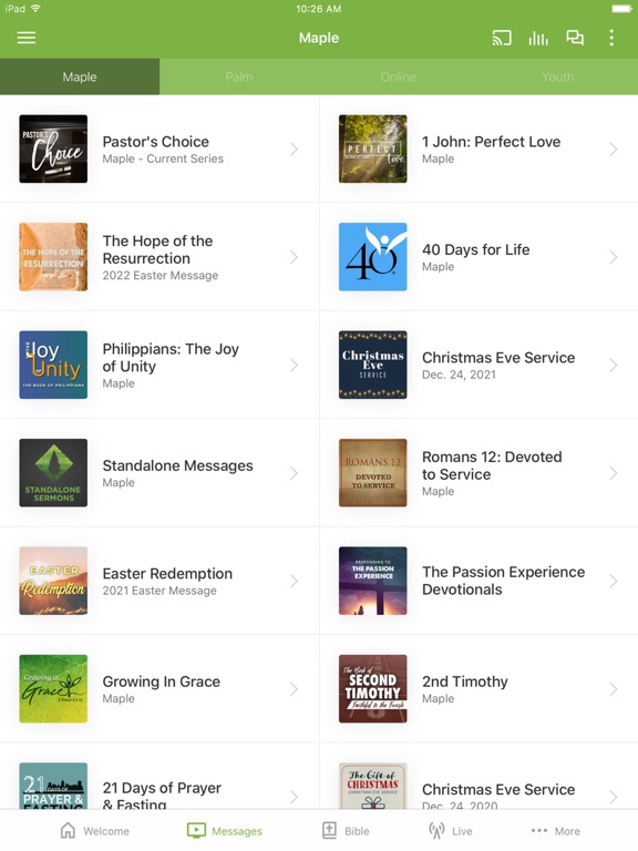Campus Bible Church iPad screenshot 2 - Lifestyle app