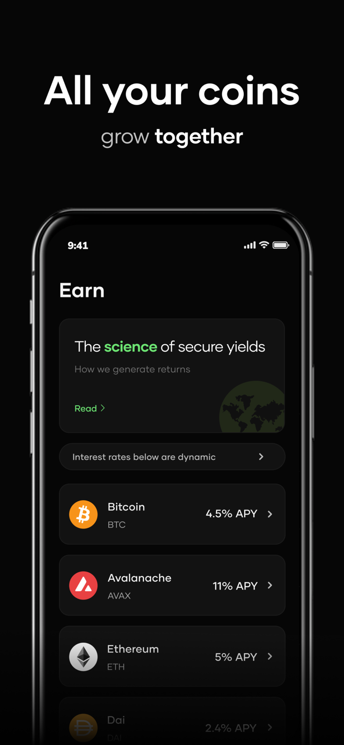 Flint Earn Crypto BTC ETH