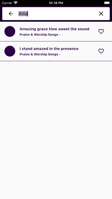 Christian Song Lyrics Screenshot