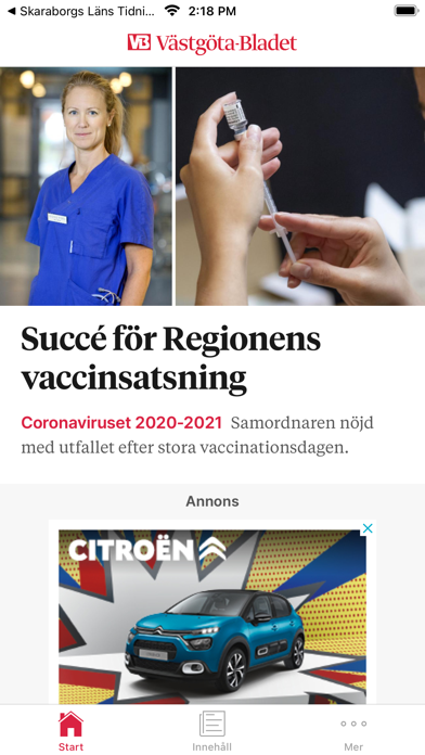 Västgöta-Bladet Nyhetsapp Screenshot