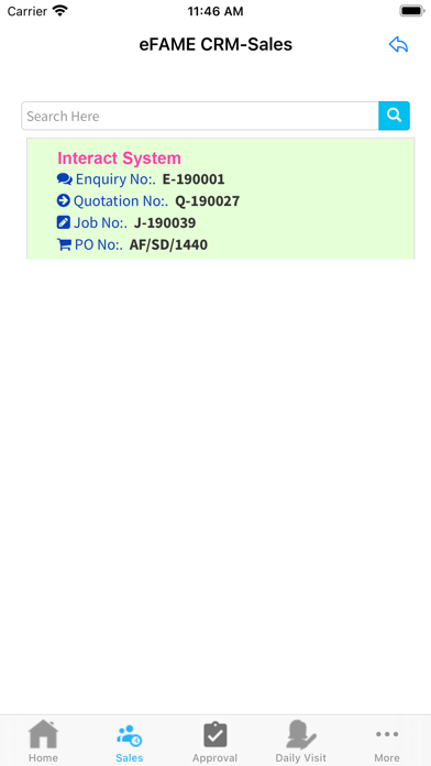 eFame CRM app screenshot 3