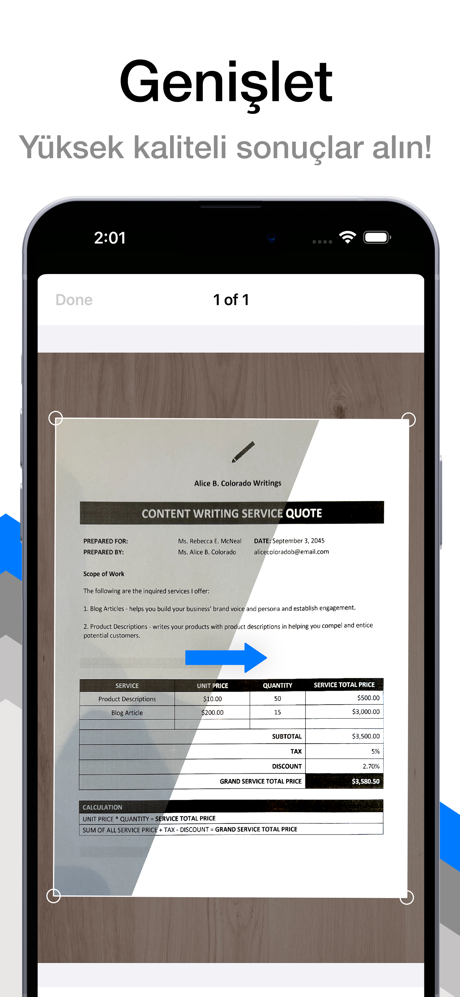 PDF Scanner - Belge tarayın screenshot 2