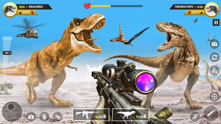 Dinosaur FPS Gun Hunting Games screenshot-5