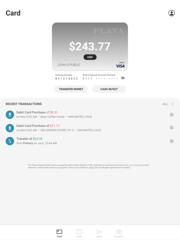 ePlata iPad screenshot 1 - Finance app