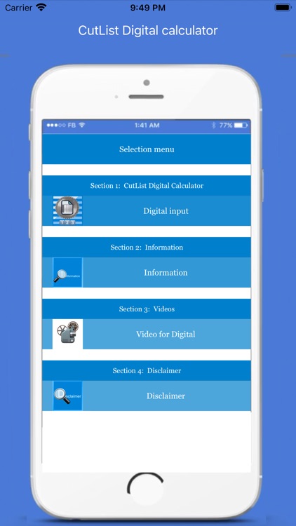 CutList Digital Calculator