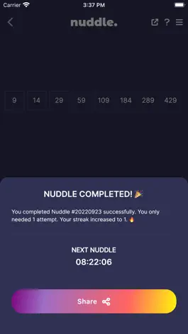 Game screenshot Nuddle · Number sequences hack