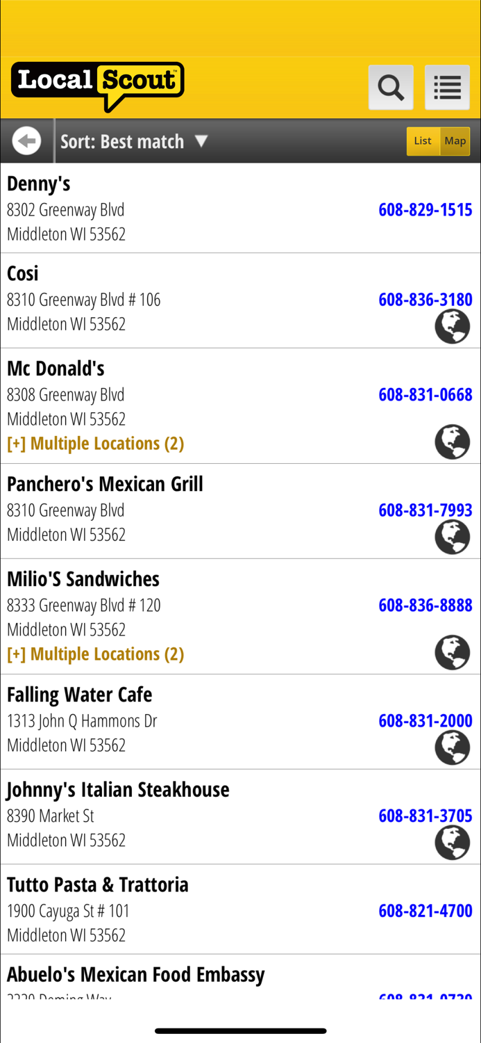 LocalScout Yellow Pages