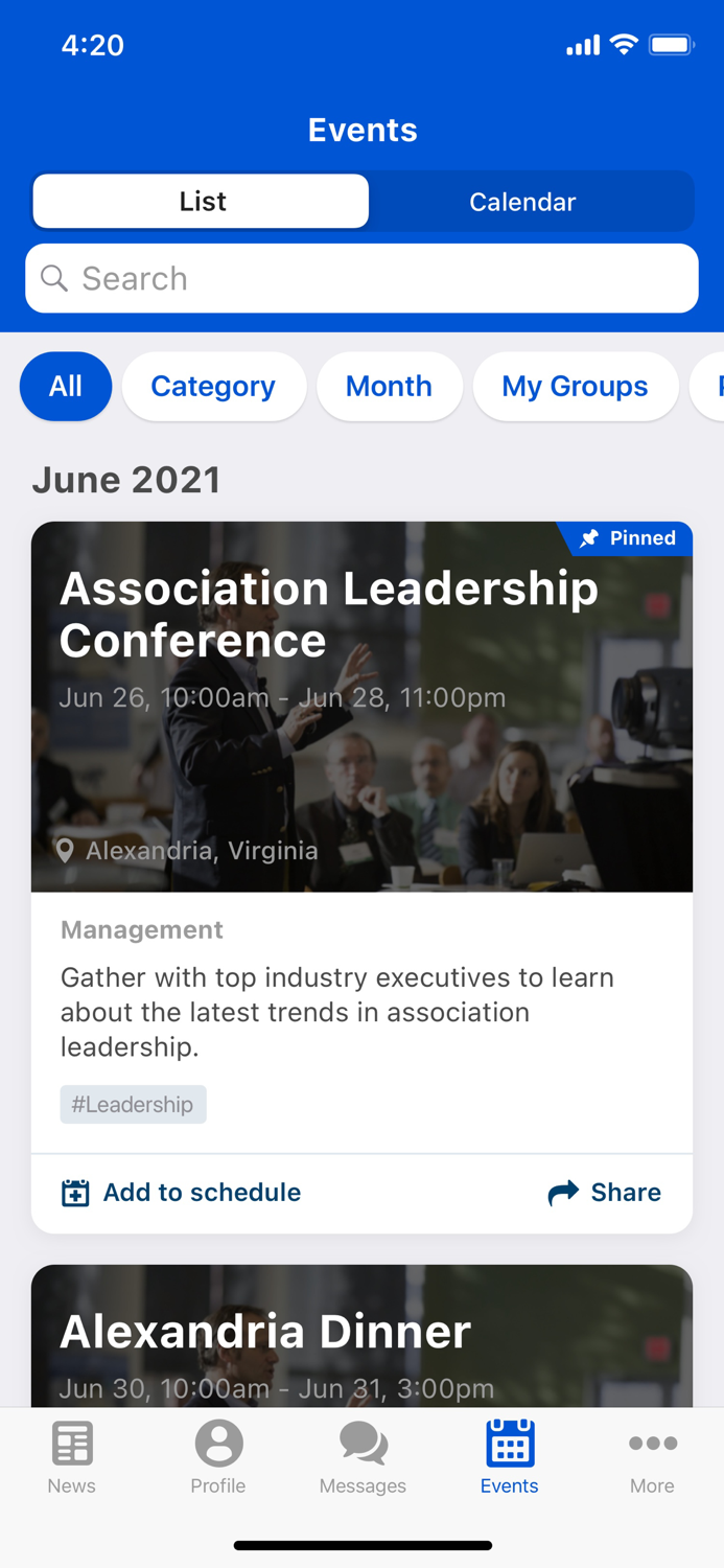 Leading Association Mobile