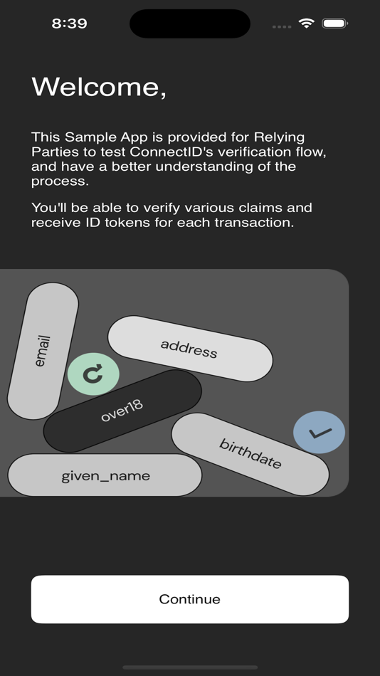 #1. ConnectID RP Sample (iOS) 由: ConnectID Pty Ltd
