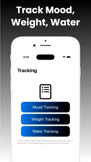mood, water & weight tracker iphone screenshot 1