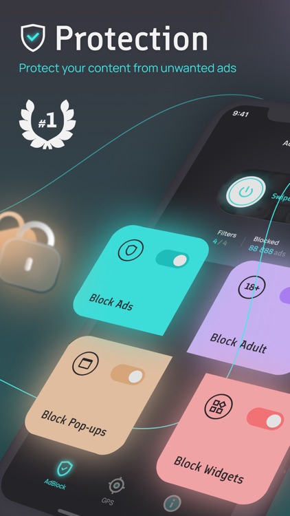 Neon Ads Blocker & Location