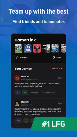 Game screenshot GamerLink LFG, Find Teammates! apk